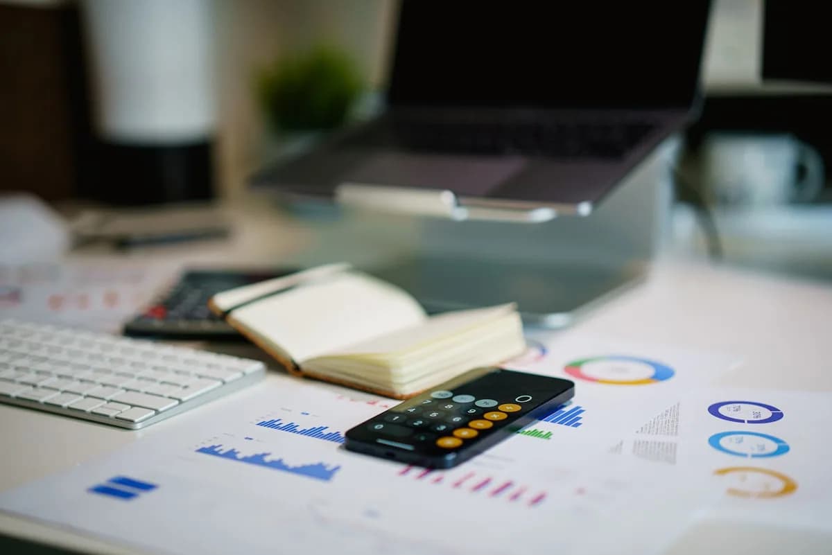 A UK company director at a desk working out tax due on dividends for the 2026/27 tax year