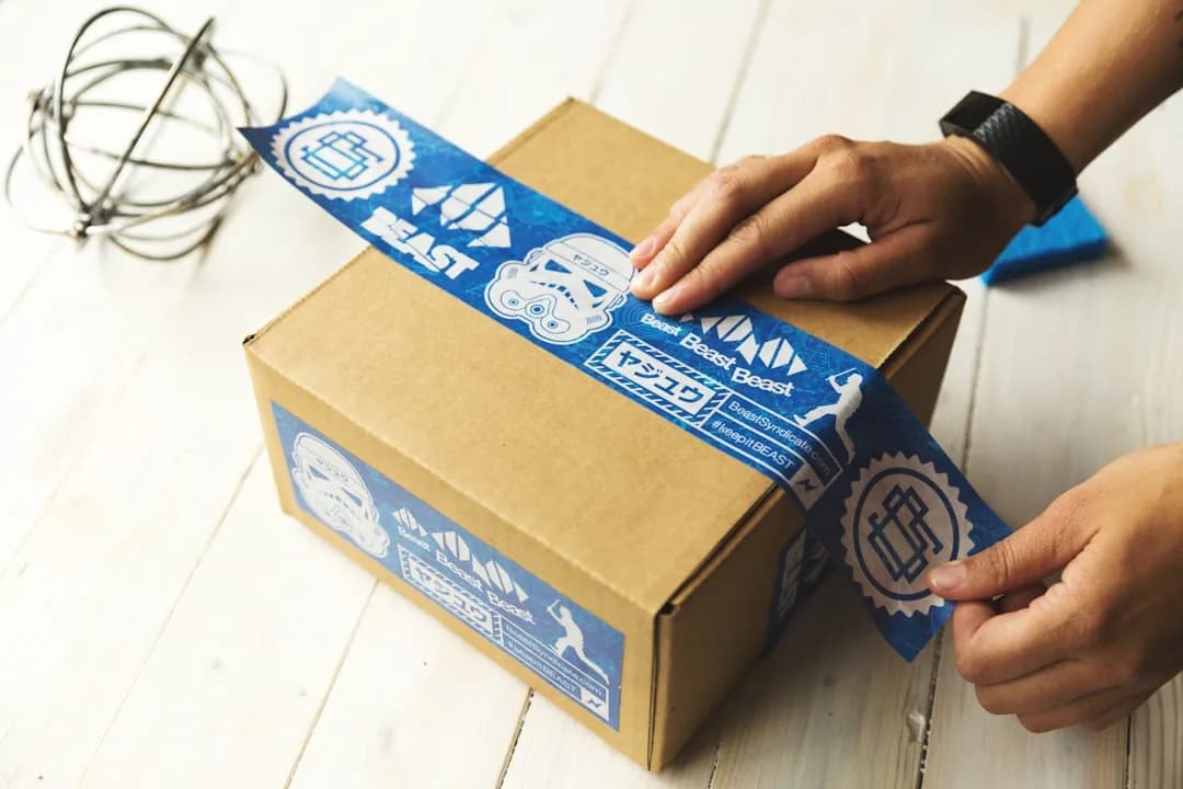 A UK TikTok Shop seller at a desk reconciling sales reports to complete a VAT return