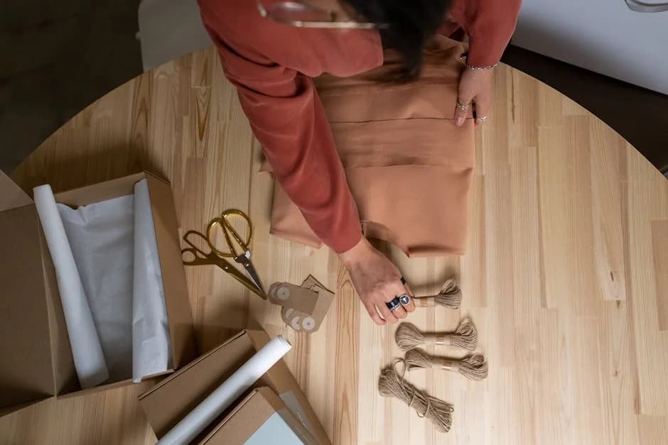 Handcrafted goods photographed for an online shop