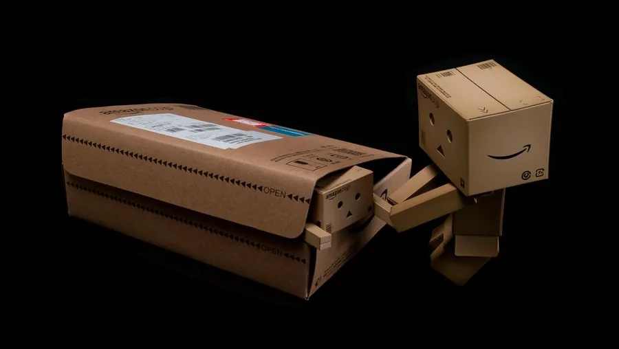 An Amazon delivery parcel beside a small cardboard figure, evoking online sellers whose FBA stock sits stranded after VAT deregistration An Amazon delivery parcel beside a small cardboard figure, evoking online sellers whose FBA stock sits stranded after VAT deregistration