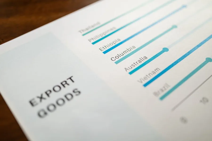 A cross-border export goods report ranking sales by destination country, the kind of data an online seller reviews for OSS and IOSS VAT A cross-border export goods report ranking sales by destination country, the kind of data an online seller reviews for OSS and IOSS VAT