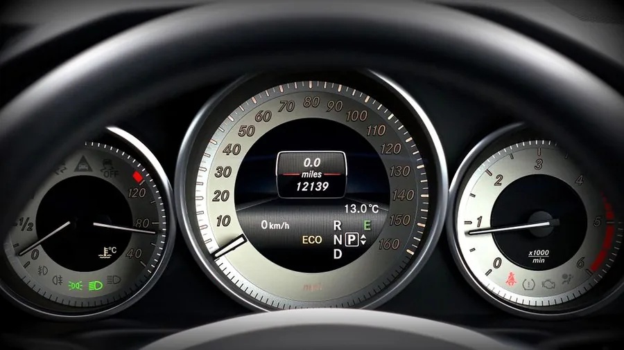 A car instrument cluster showing the odometer in miles and speed in mph, the readings behind a UK business mileage claim A car instrument cluster showing the odometer in miles and speed in mph, the readings behind a UK business mileage claim