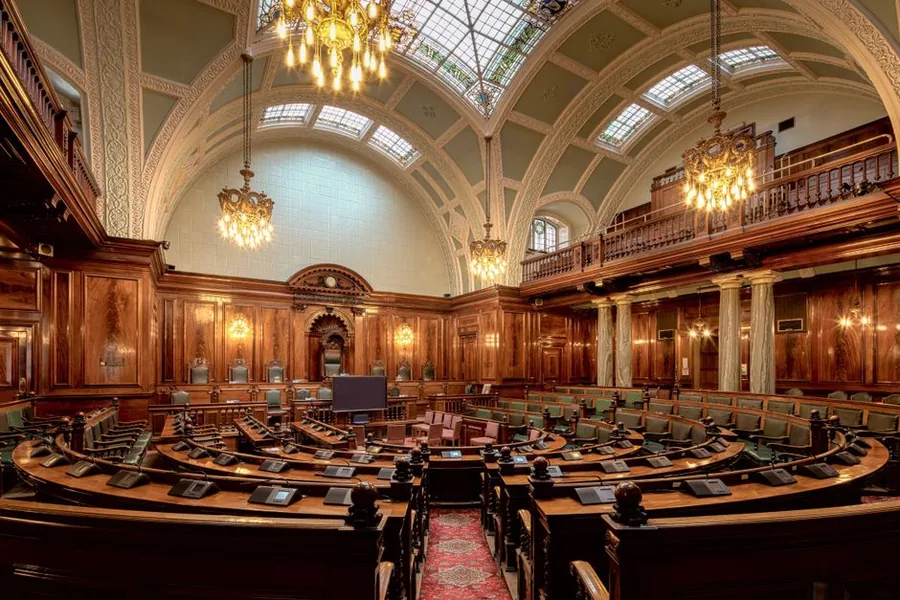 The debating chamber of a UK council, where housing legislation such as the Renters' Rights Act is scrutinised and passed The debating chamber of a UK council, where housing legislation such as the Renters' Rights Act is scrutinised and passed