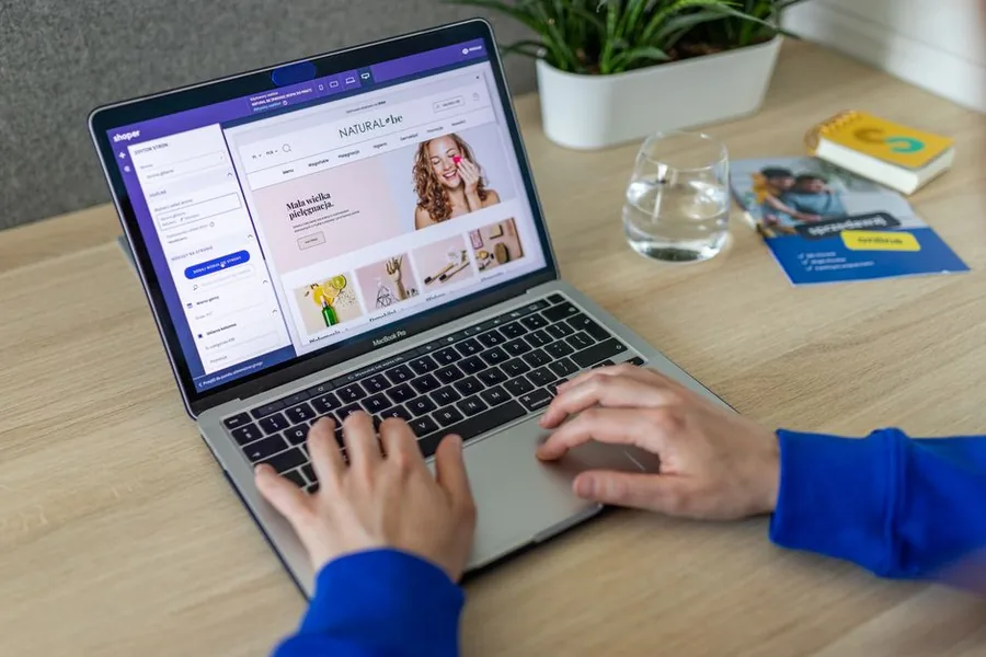 An online shop owner reviewing ecommerce platform app charges on a laptop before filing the VAT return An online shop owner reviewing ecommerce platform app charges on a laptop before filing the VAT return