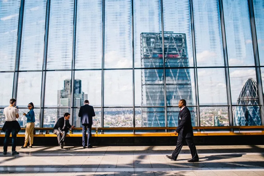 Professionals meeting in a City of London office above the financial district, where small company IR35 exemption rules apply Professionals meeting in a City of London office above the financial district, where small company IR35 exemption rules apply