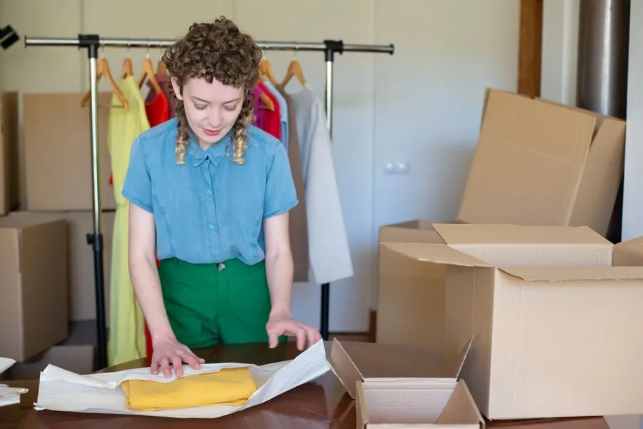 An online clothing seller packing customer orders into parcels, the kind of ecommerce business that must track VAT on every sale An online clothing seller packing customer orders into parcels, the kind of ecommerce business that must track VAT on every sale