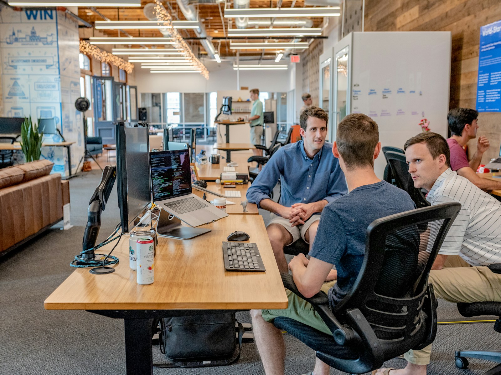Team enjoying a casual office moment