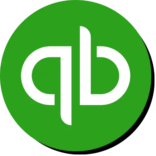 The QuickBooks logo displayed in a circle.