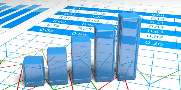 Abstract graphic illustrating the concept of business growth, with geometric shapes symbolizing strategic planning.