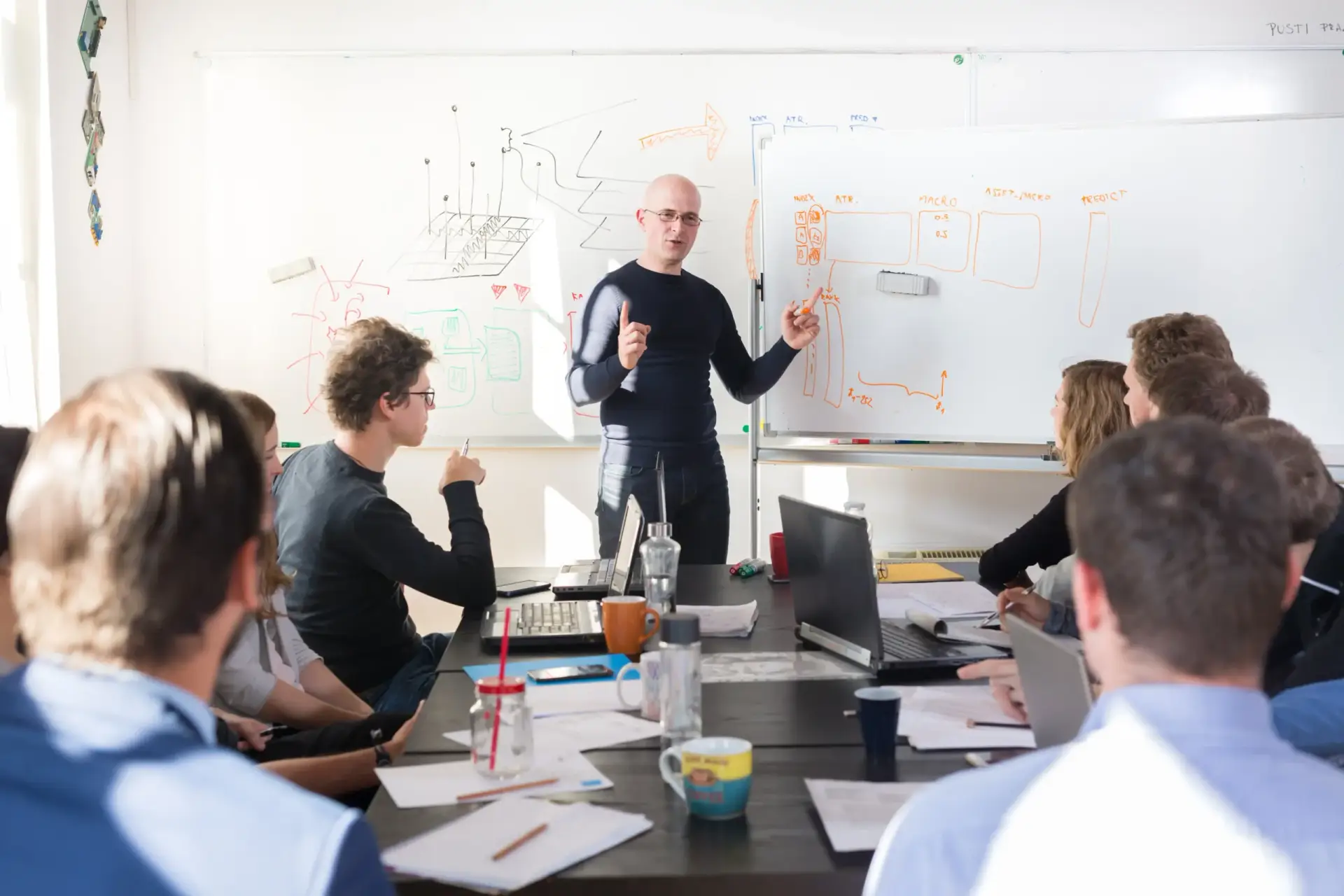 Business team discussing financial strategies during an accounting meeting