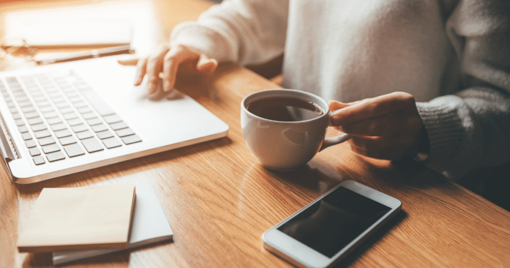 Small business owner reviewing allowable company expenses at home office